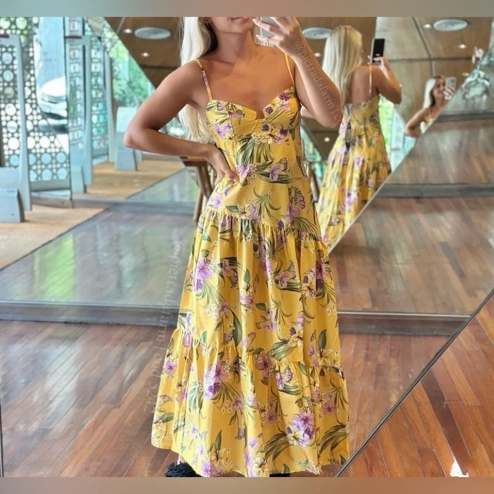 FARM Rio Flowers Long Dress Size XL - Picture 3 of 11